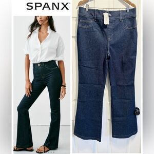 NWT SPANX Original EveryWear Flare Jeans in Raw Indigo SPANXshape Size 1X NEW